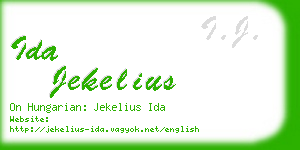 ida jekelius business card